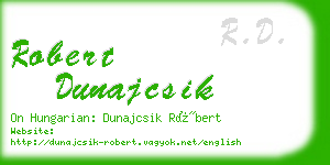 robert dunajcsik business card